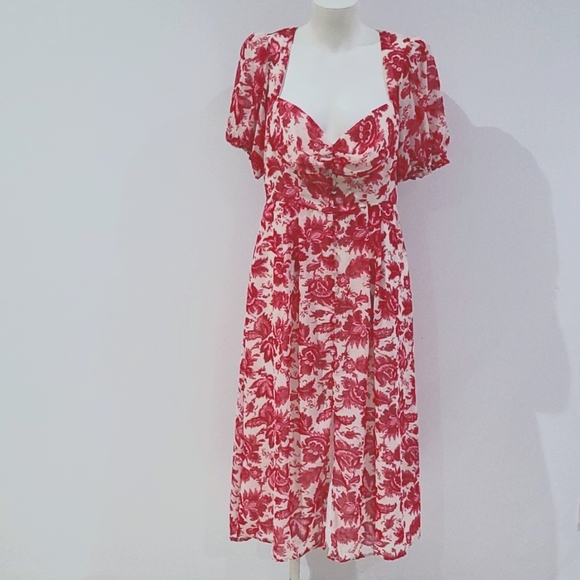 Seven Wonders Stevie pink floral midi dress - Picture 6 of 15